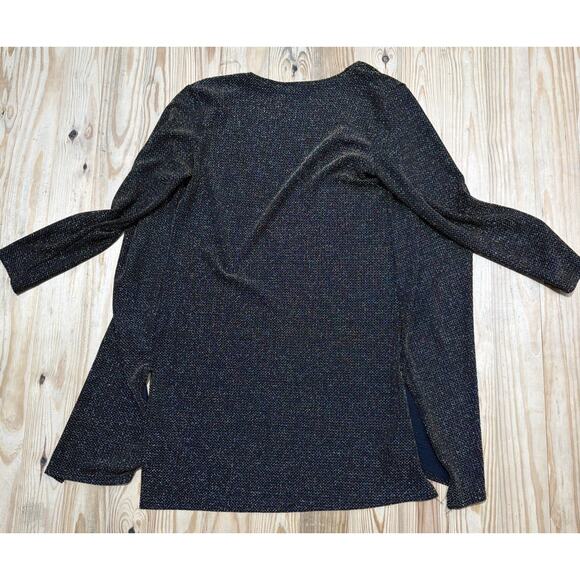 Vintage Tiffany & Grey Cardigan Metallic Gold Black Size Small Made In USA - Picture 2 of 6